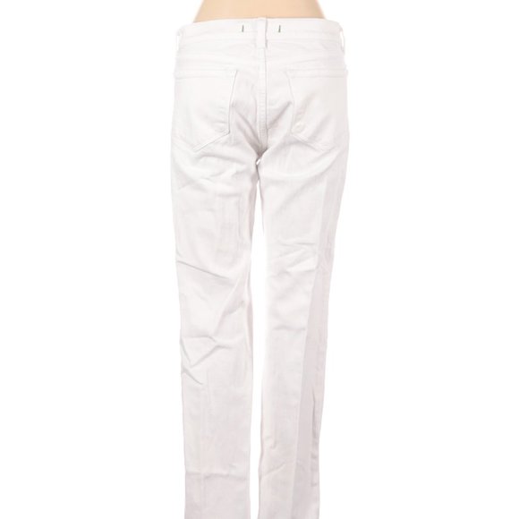 J Brand Jeans White Straight Leg Mid Rise Waist Sz 27 #456 - Picture 3 of 4